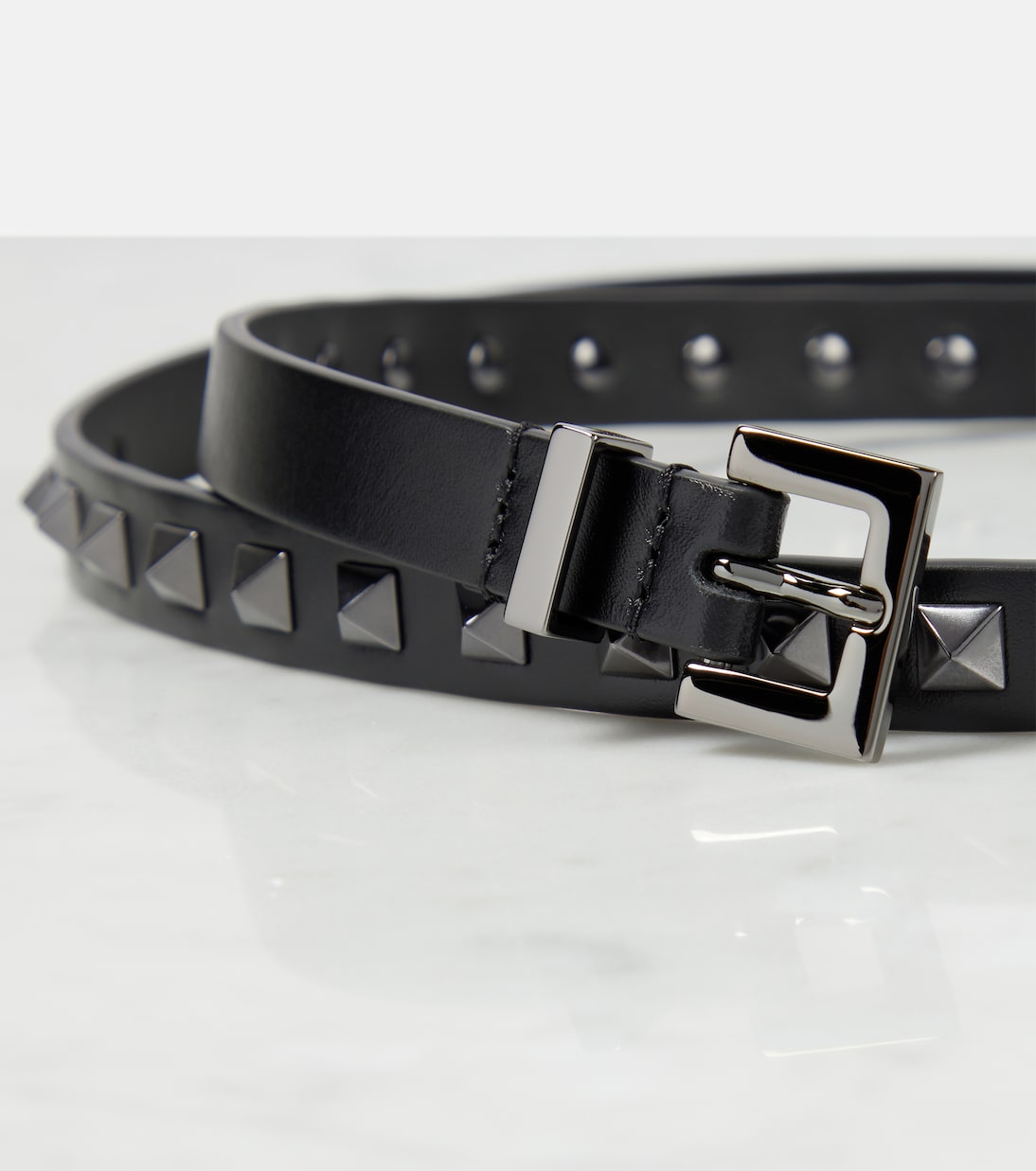 Rockstud slim leather belt | Valentino Garavani