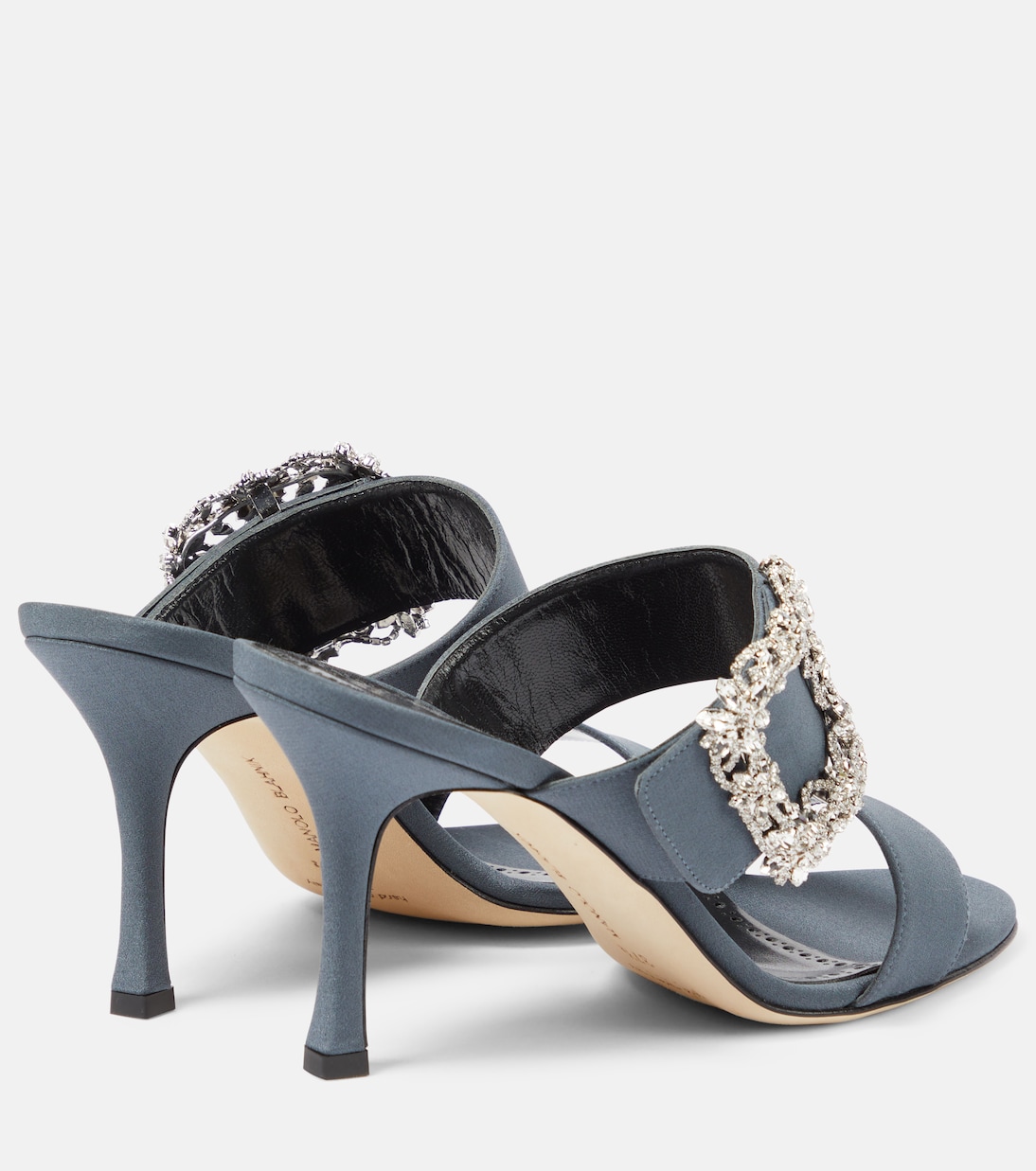 Pumps in raso con cristalli | Manolo Blahnik