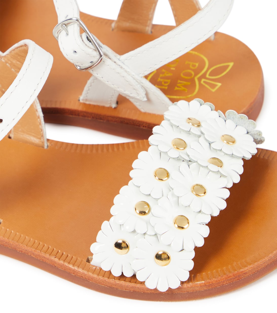Sandalen Plagette Flo aus Leder | Pom d'Api