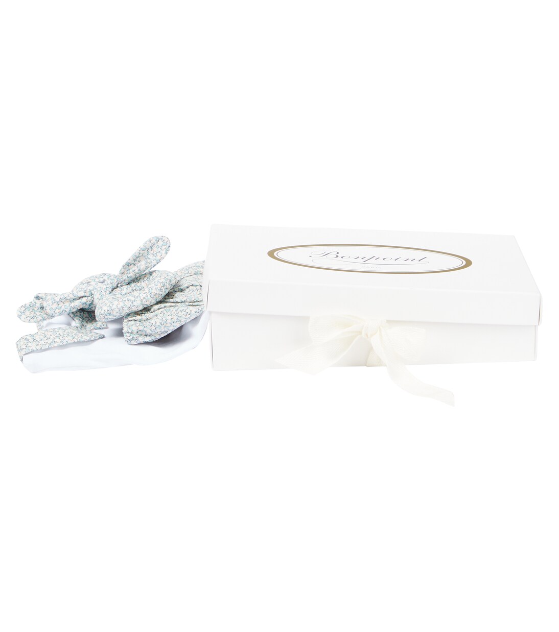 Baby cotton top, bloomers, and rattle set | Bonpoint