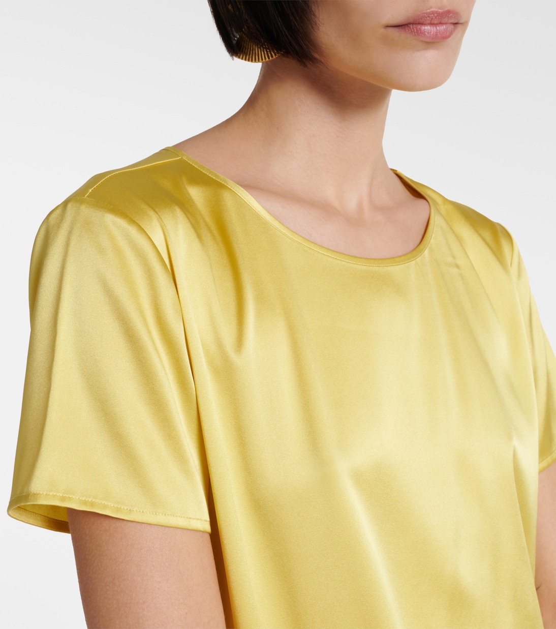 T-shirt Cortona in raso di misto seta | Max Mara