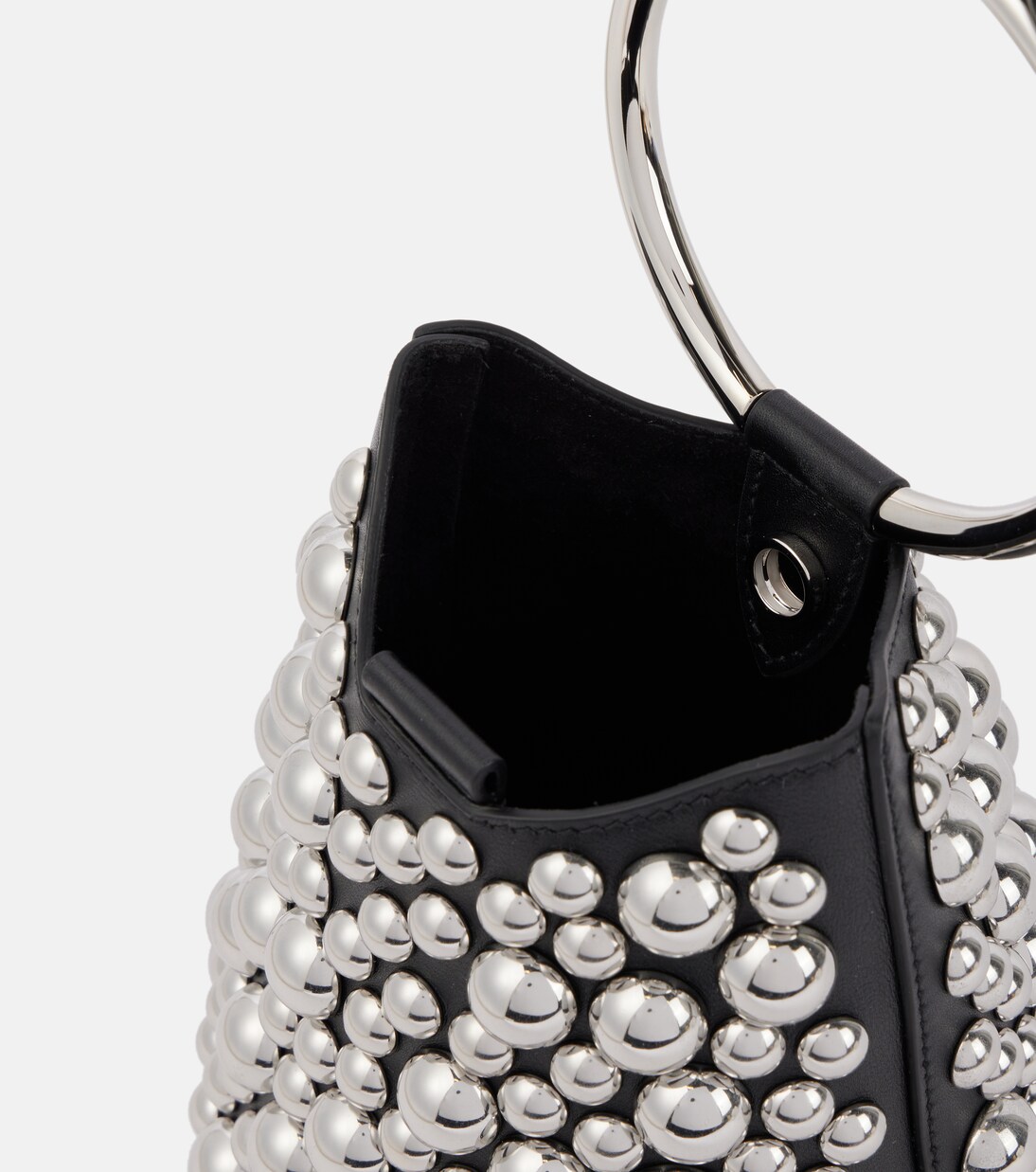 Verzierte Bucket-Bag Ring Mini aus Leder | Alaïa