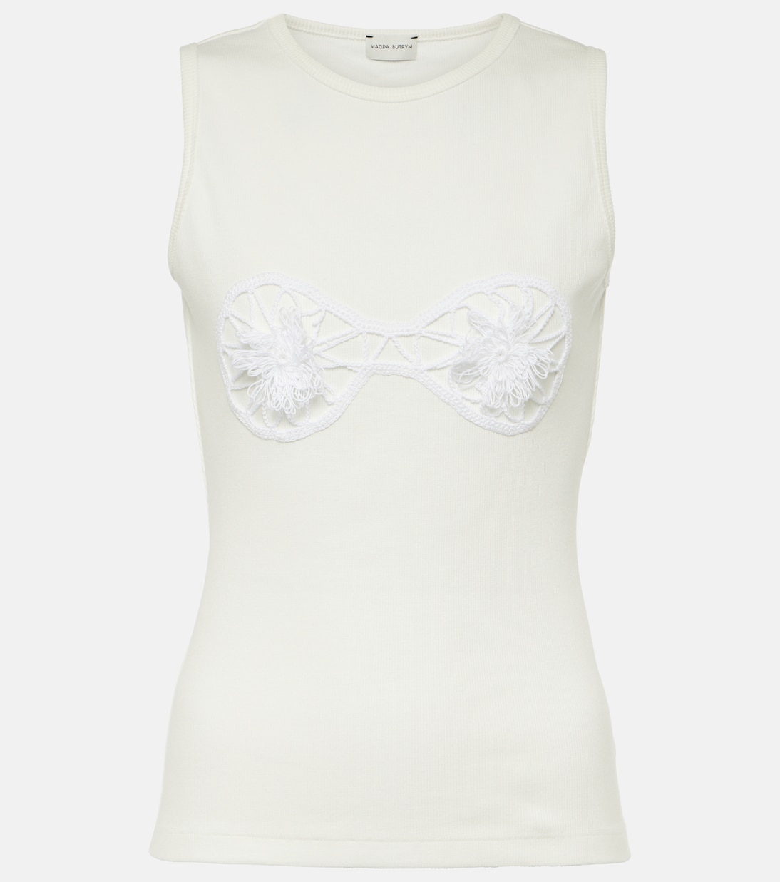 Crochet-detail cotton top | Magda Butrym
