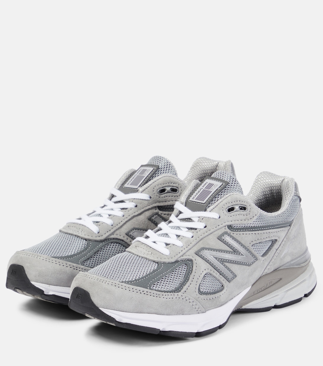 Made in USA 990v4 suede-trimmed sneakers | New Balance