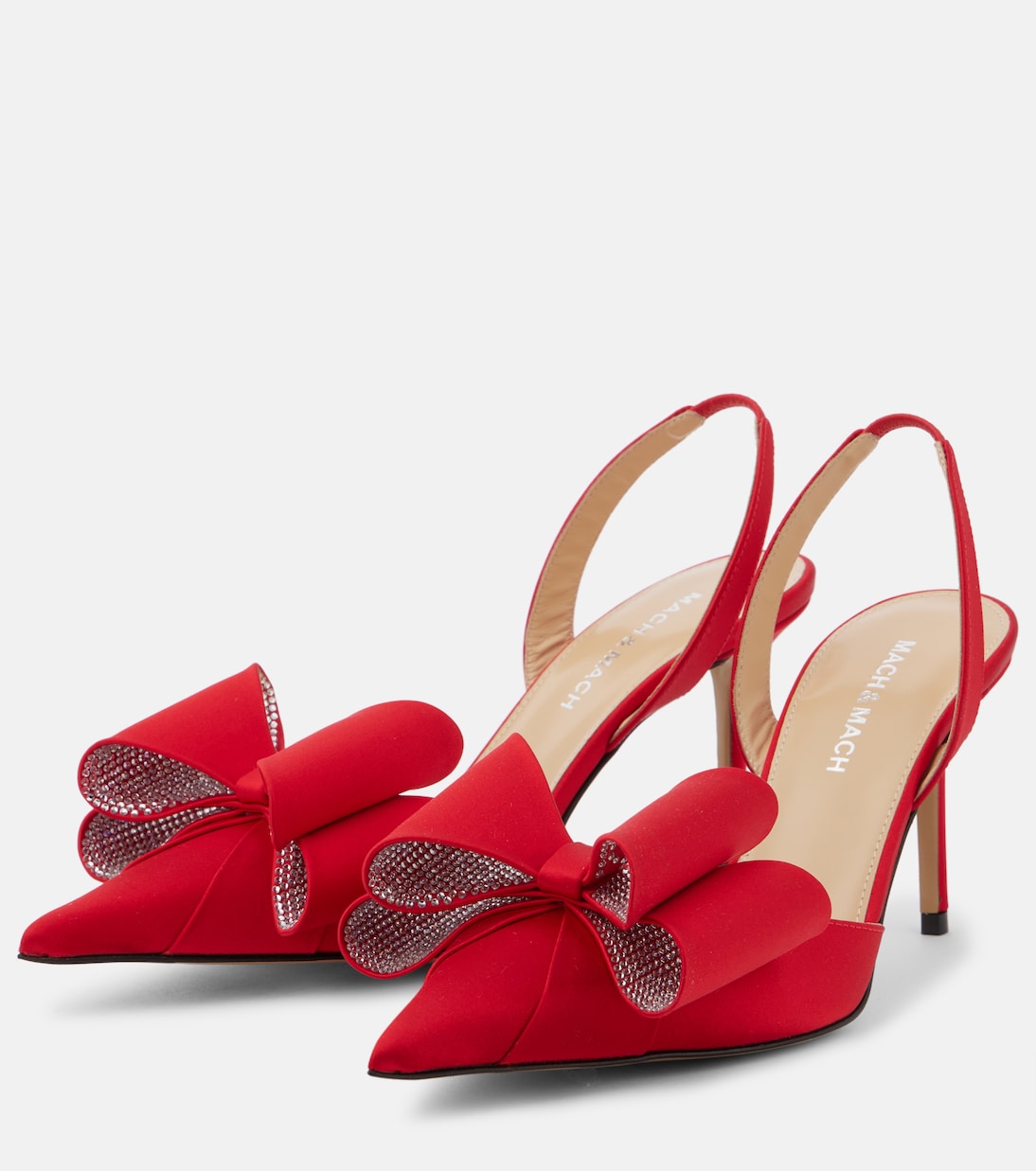Le Cadeau 85 bow-detail satin pumps | Mach & Mach