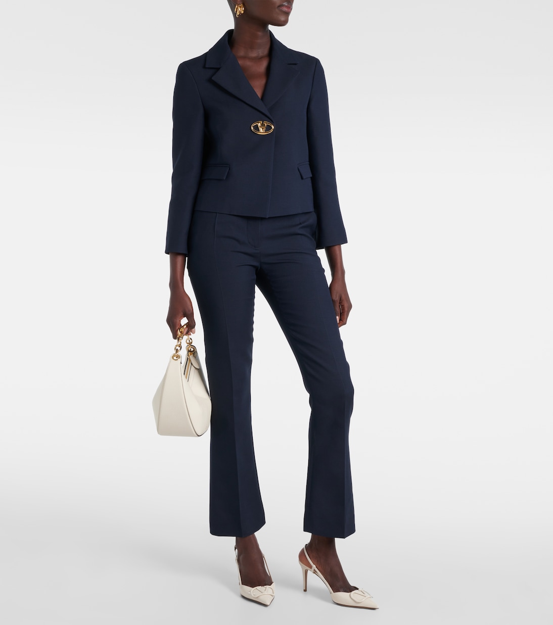 Pantaloni flared in Crepe Couture | Valentino