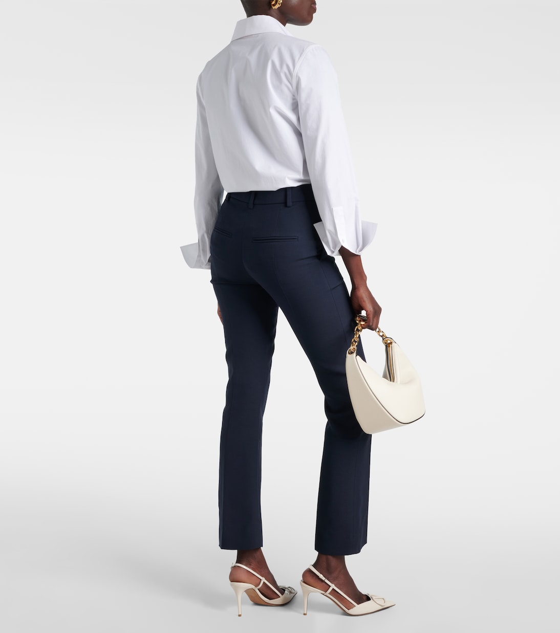 Pantaloni flared in Crepe Couture | Valentino
