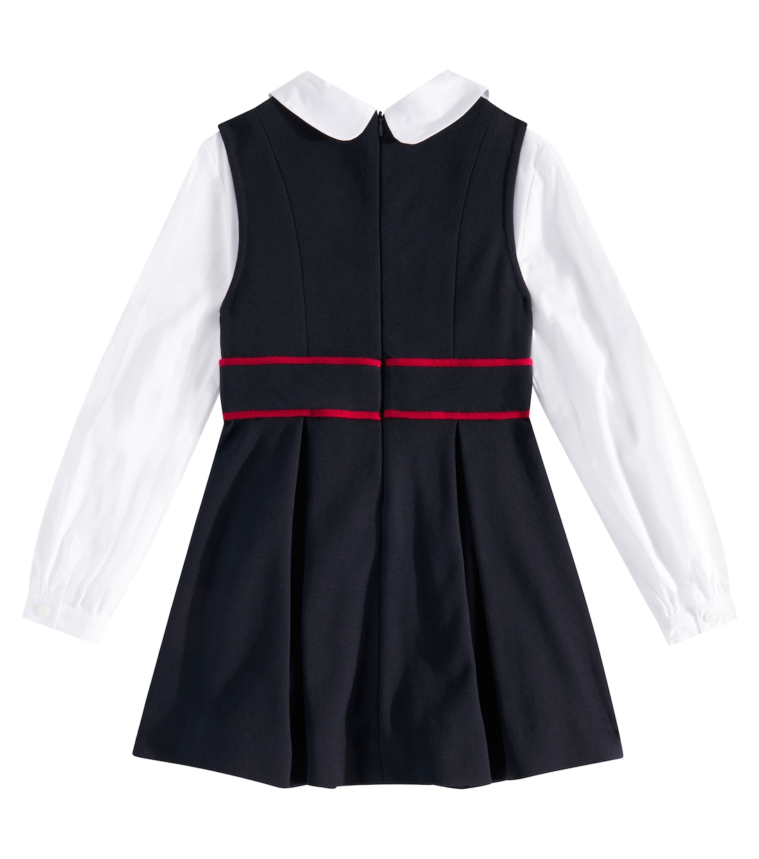 Abito in piqué e popeline di misto cotone | Dolce&Gabbana Kids