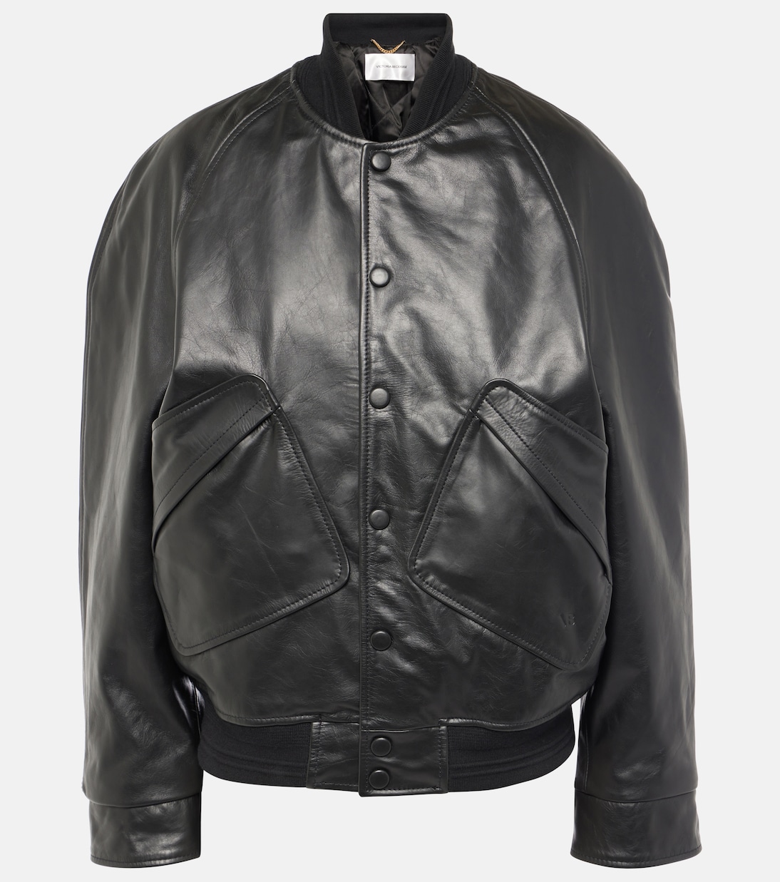Leather varsity jacket | Victoria Beckham