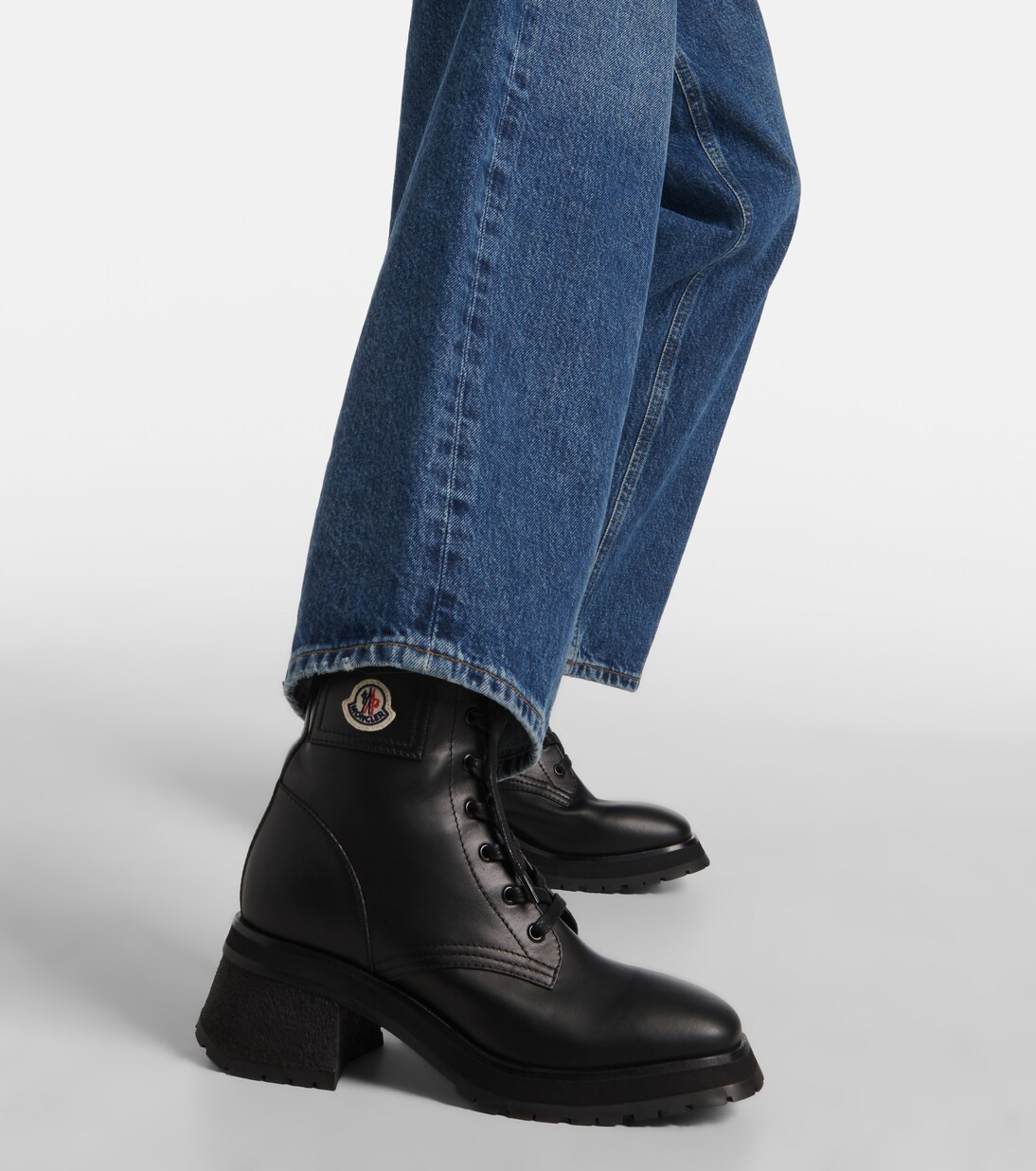 Moncler leather boots hotsell