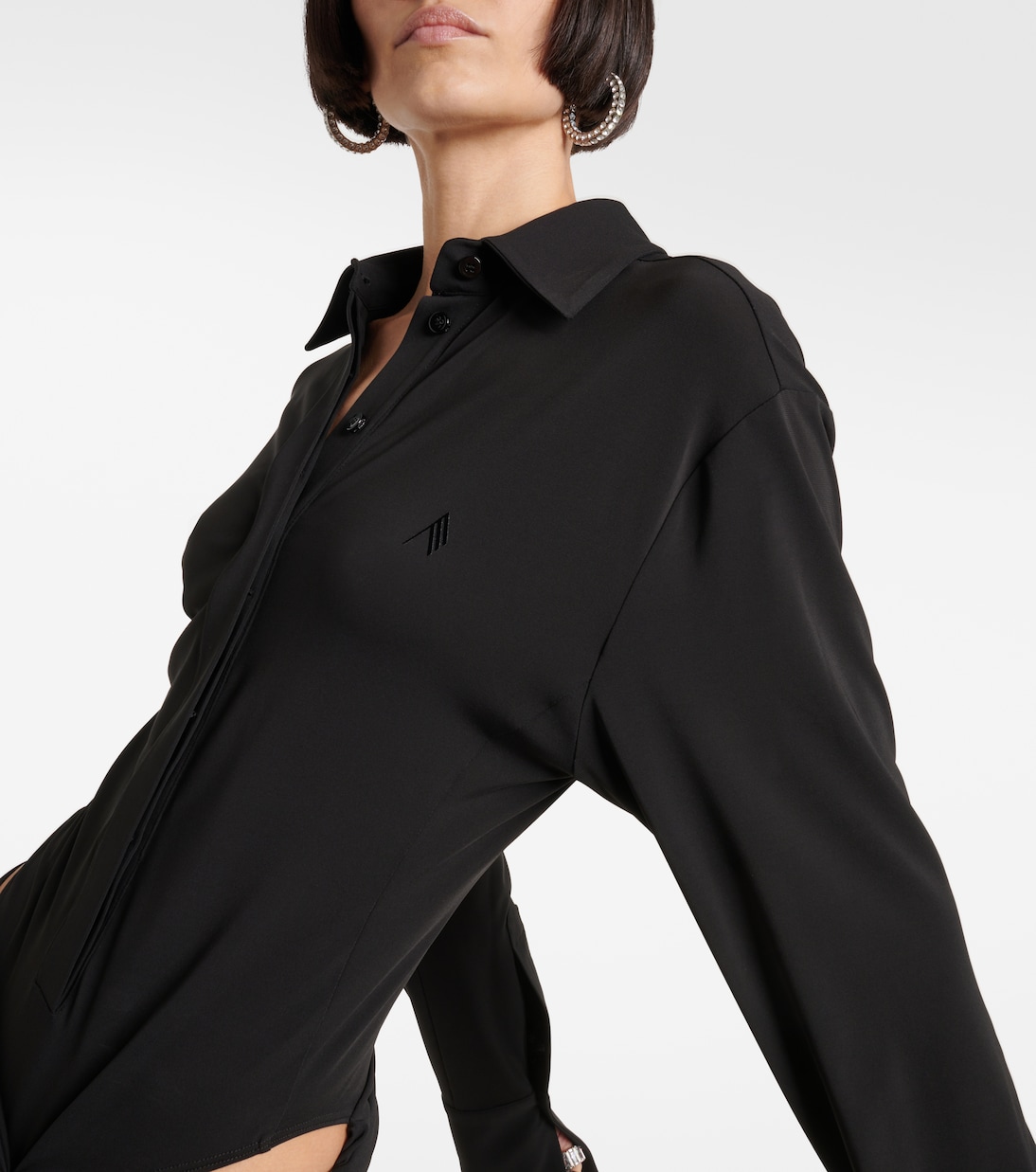 Abito chemisier in jersey drappeggiato | The Attico