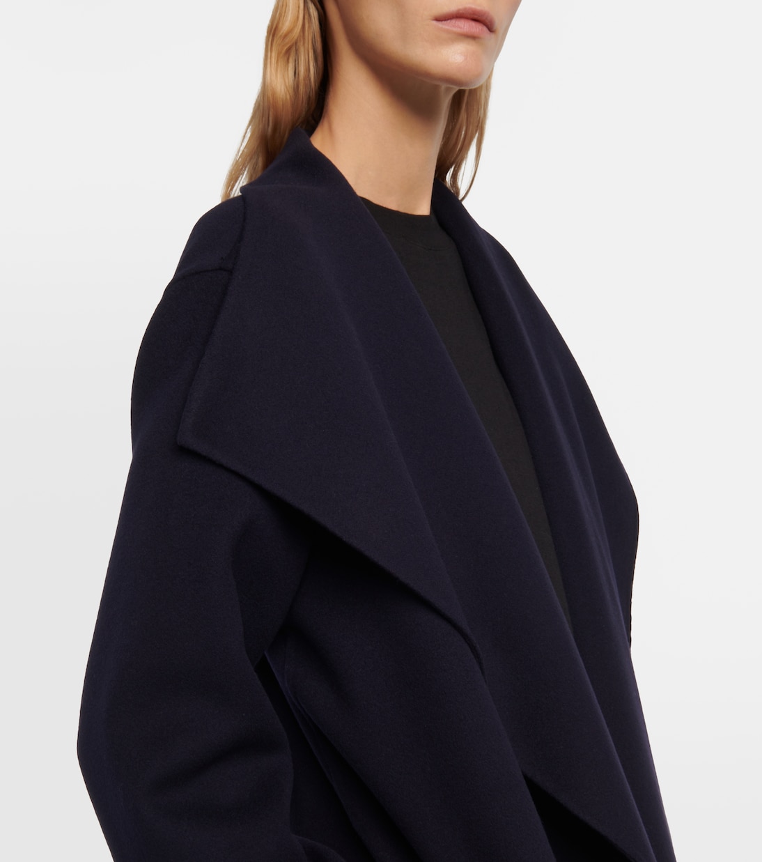 Navy wrap coat hot sale