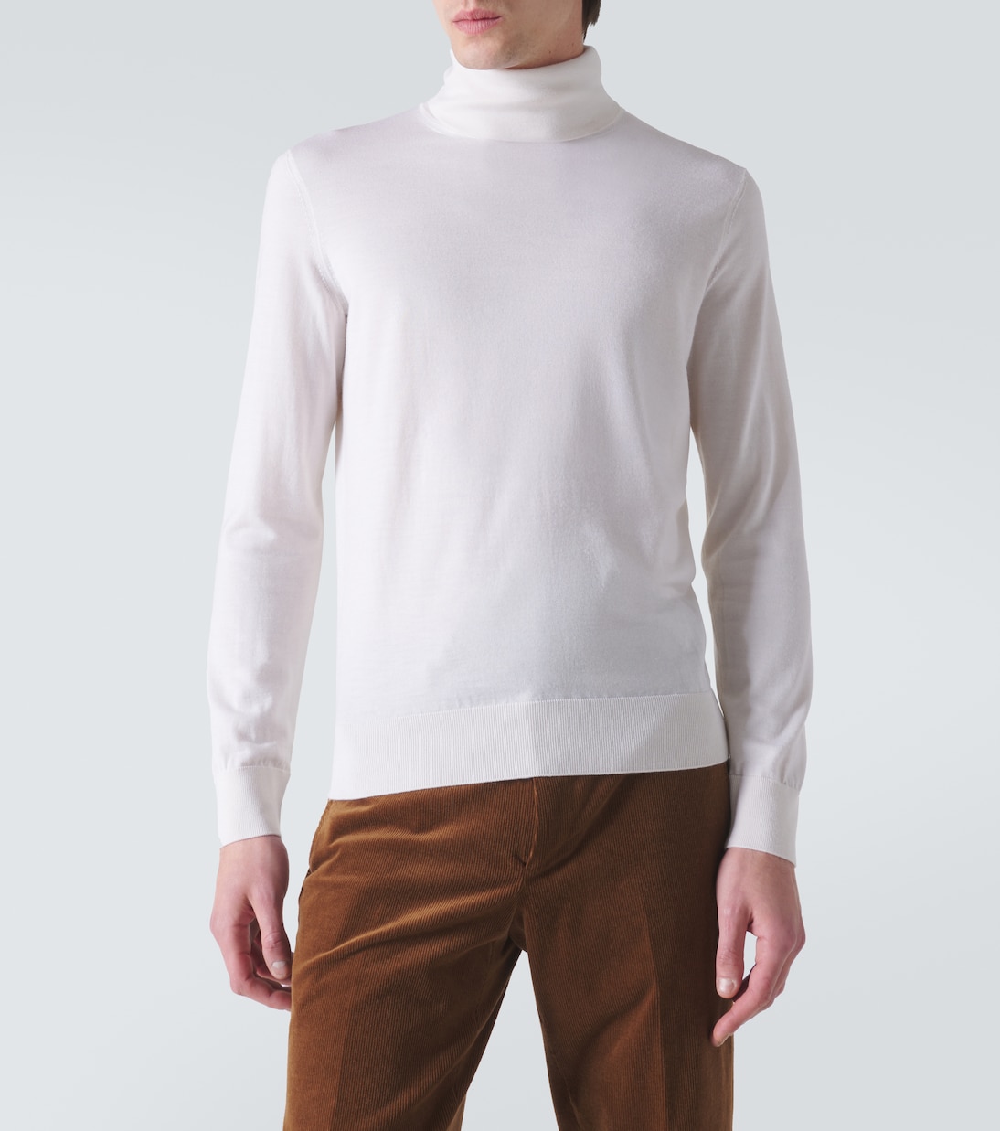 Cashseta cashmere and silk turtleneck top | Zegna