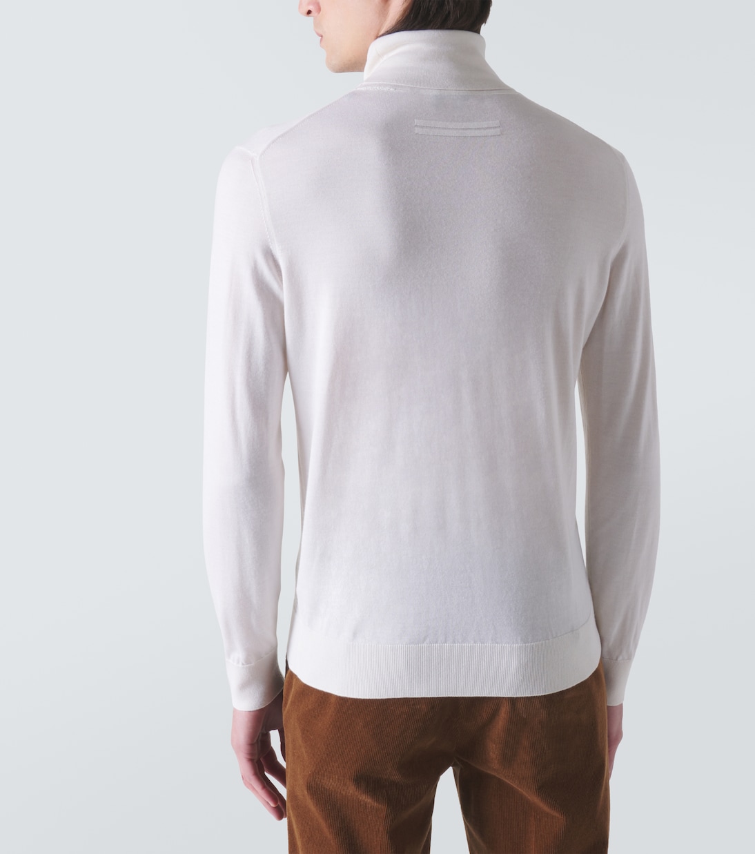 Cashseta cashmere and silk turtleneck top | Zegna