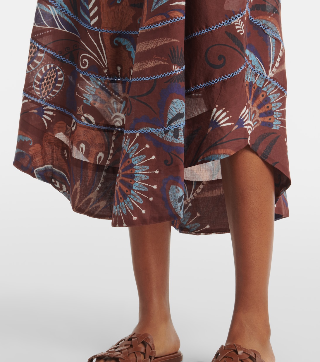 Abito lungo Delicate Garden Brown | Farm Rio