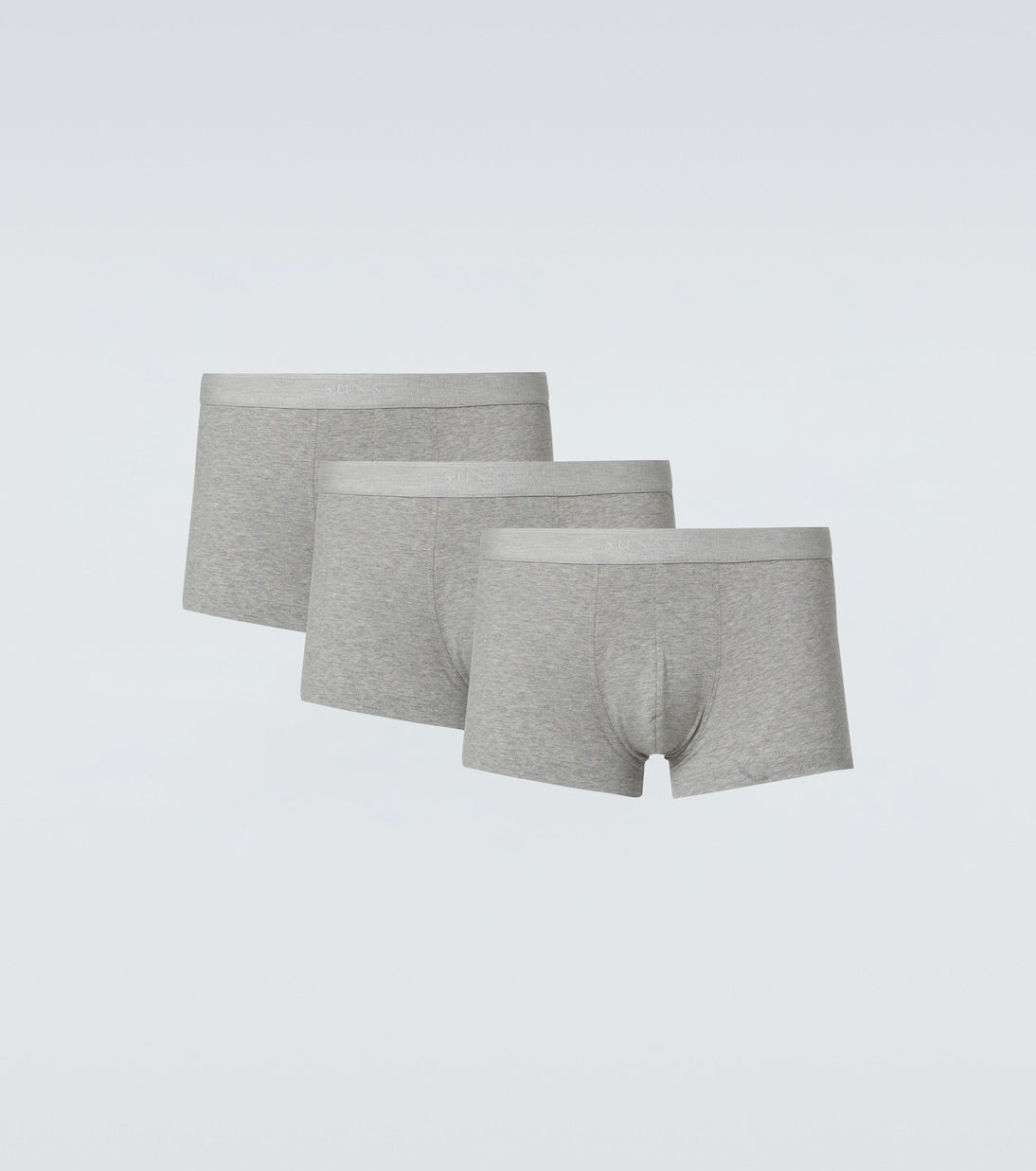 Set of 3 cotton-blend boxers | Sunspel