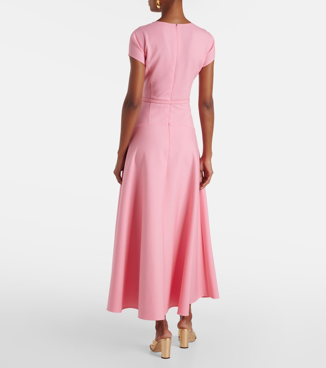 Vestido midi de mezcla de lana | Oscar de la Renta