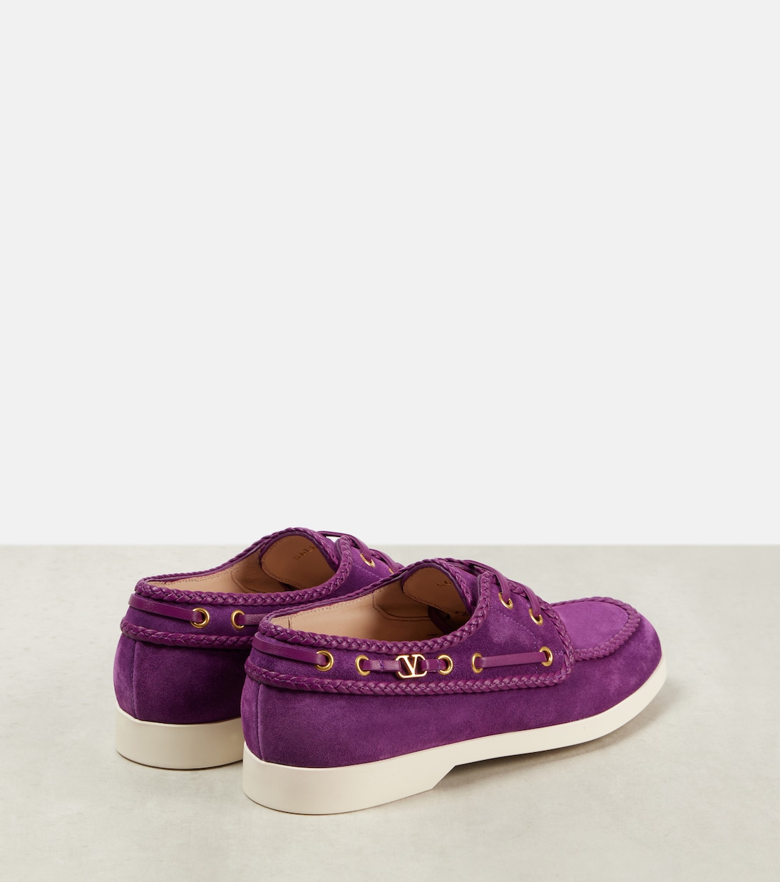 Scarpe da barca in pelle scamosciata Valentino Garavani Palm Avenue - Stile giovane e moderno