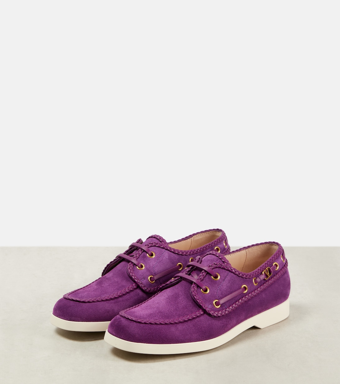 Scarpe da barca in pelle scamosciata Valentino Garavani Palm Avenue - Stile giovane e moderno
