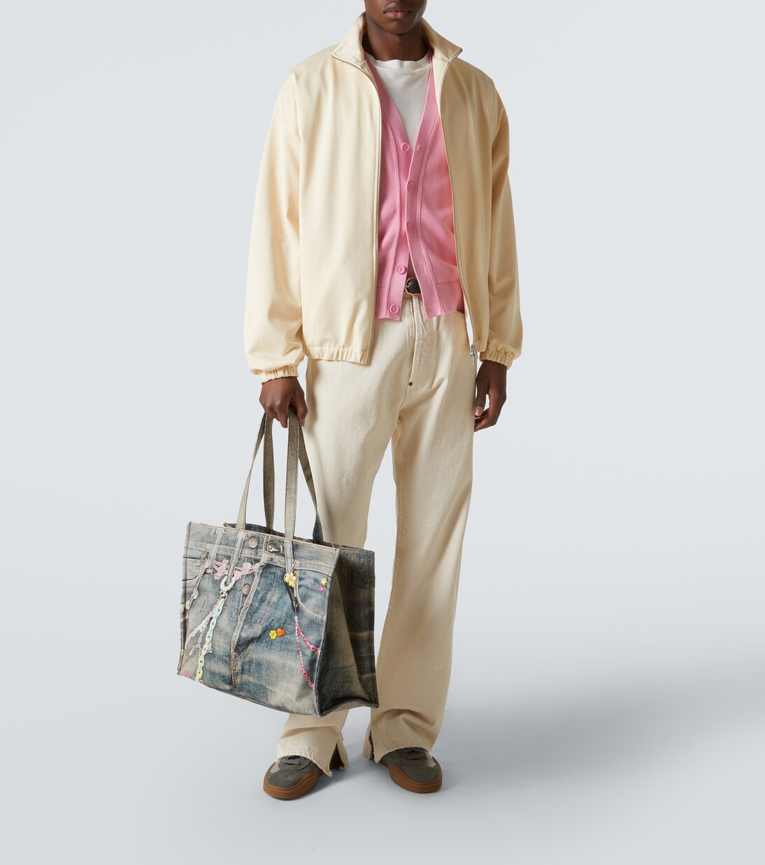 Logo trompe l'œil canvas tote bag | Acne Studios