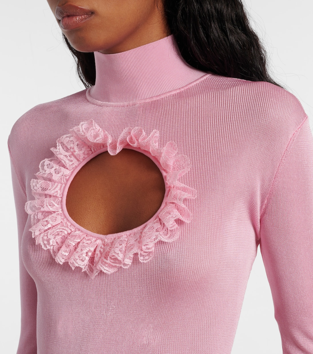 x Christopher Kane - Body con pizzo e cut-out | Self-Portrait