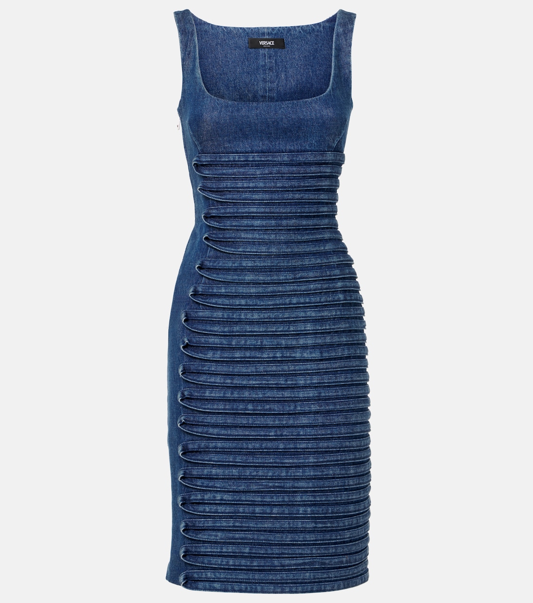 Robe midi en jean | Versace