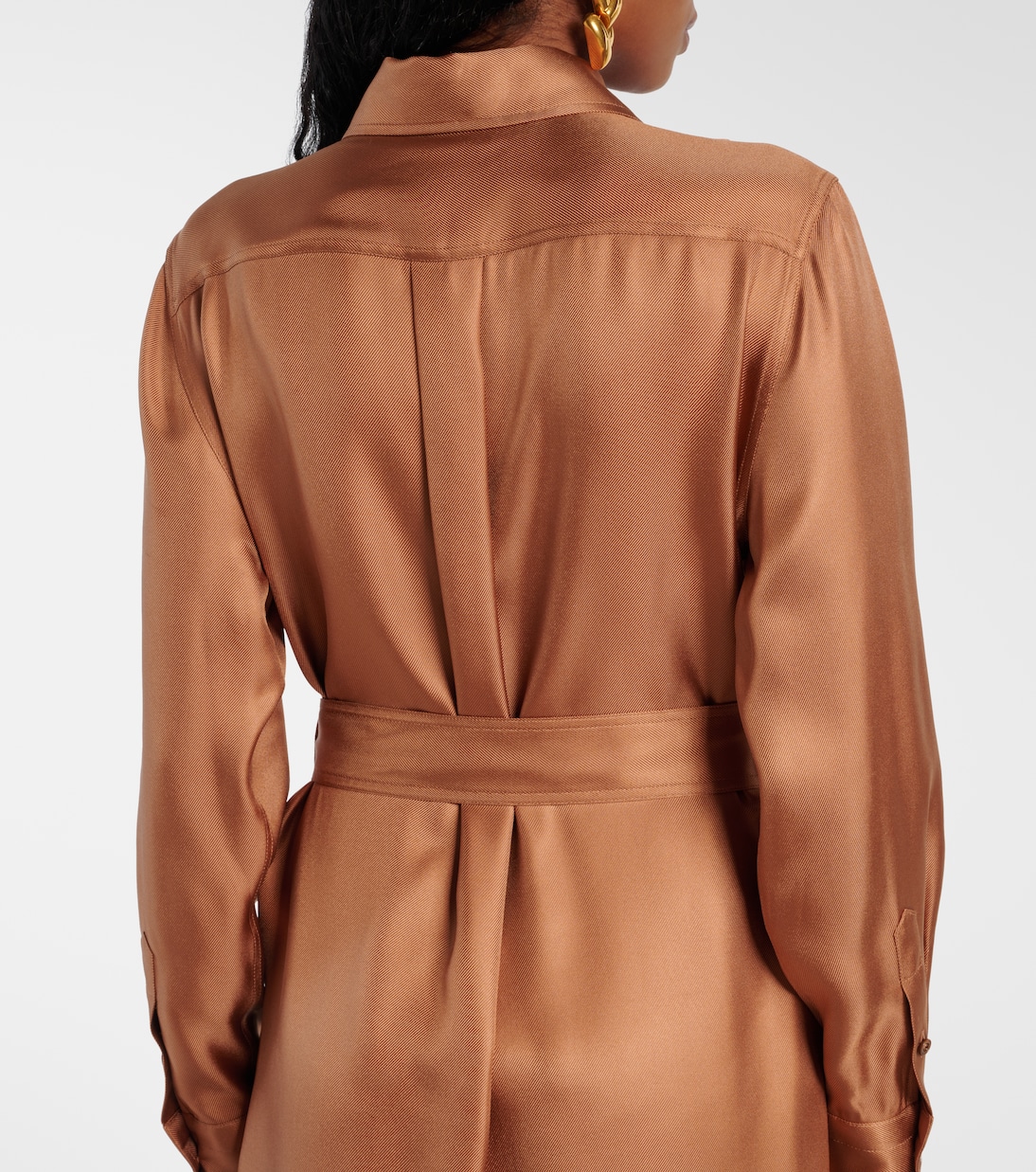 Hemdblusenkleid aus Seiden-Twill | Tom Ford