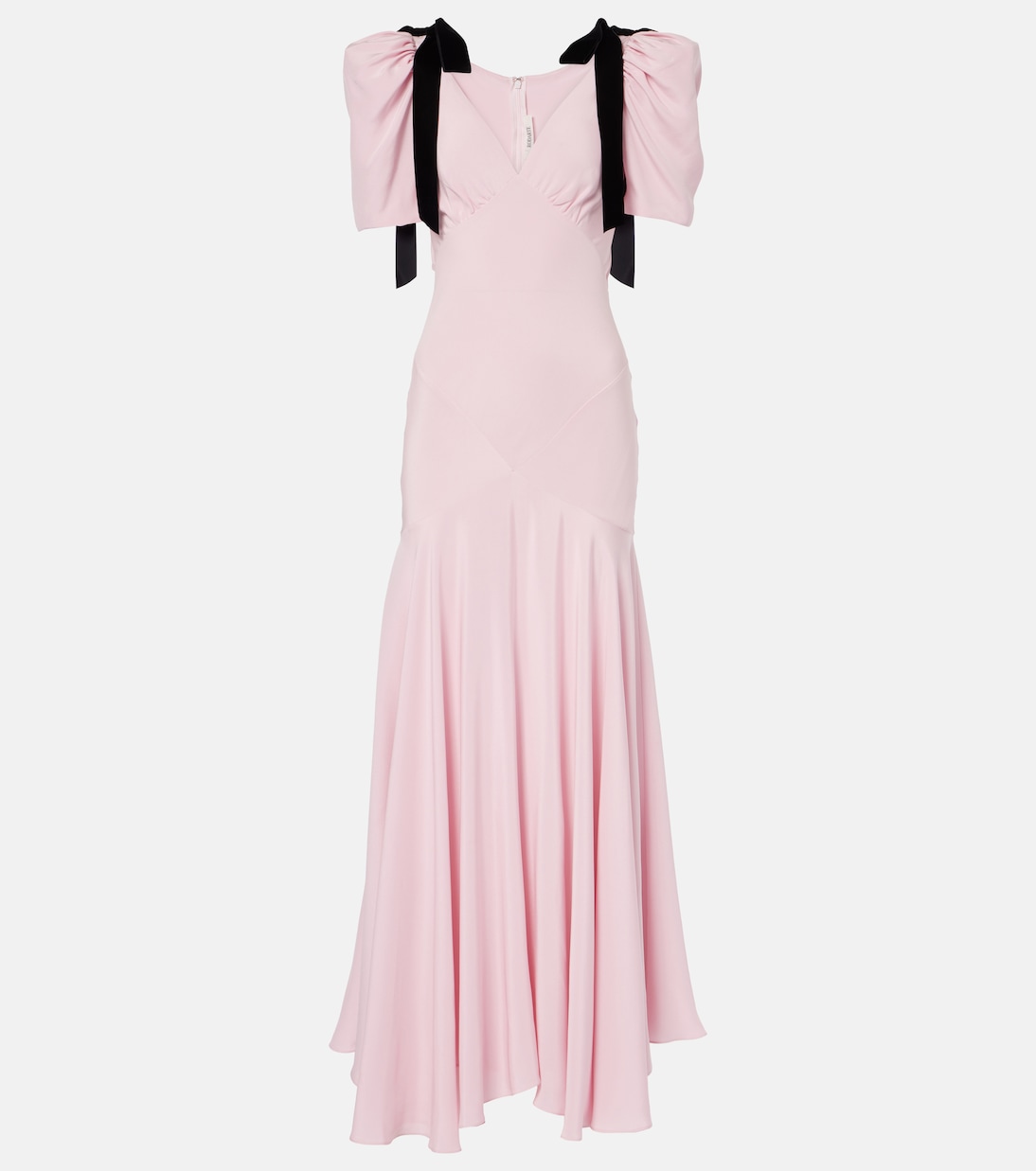 Vestido de fiesta de crepé de seda con lazo | Rodarte