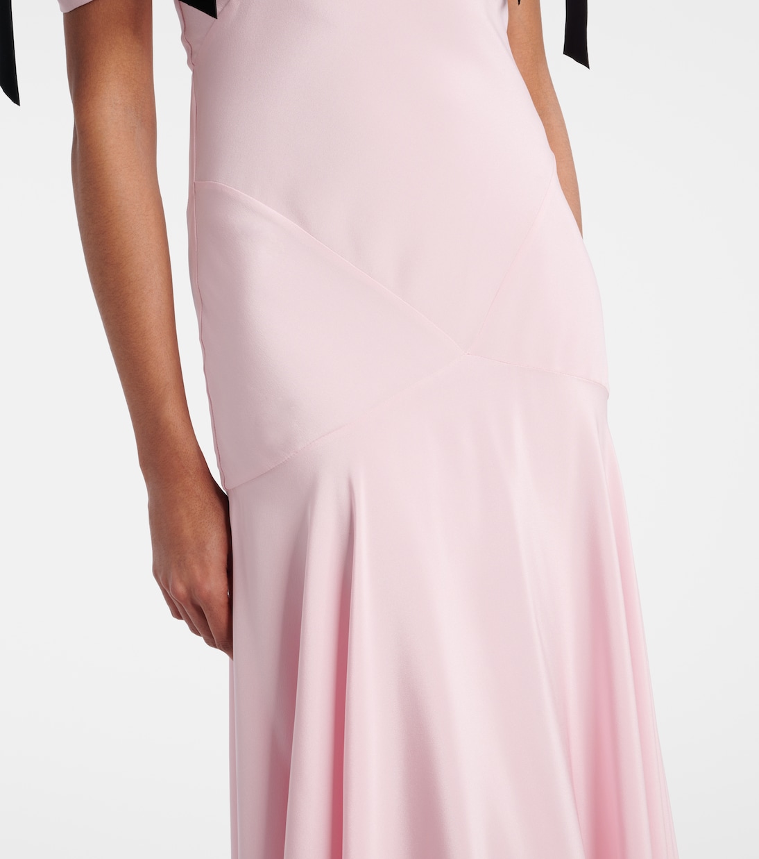 Vestido de fiesta de crepé de seda con lazo | Rodarte