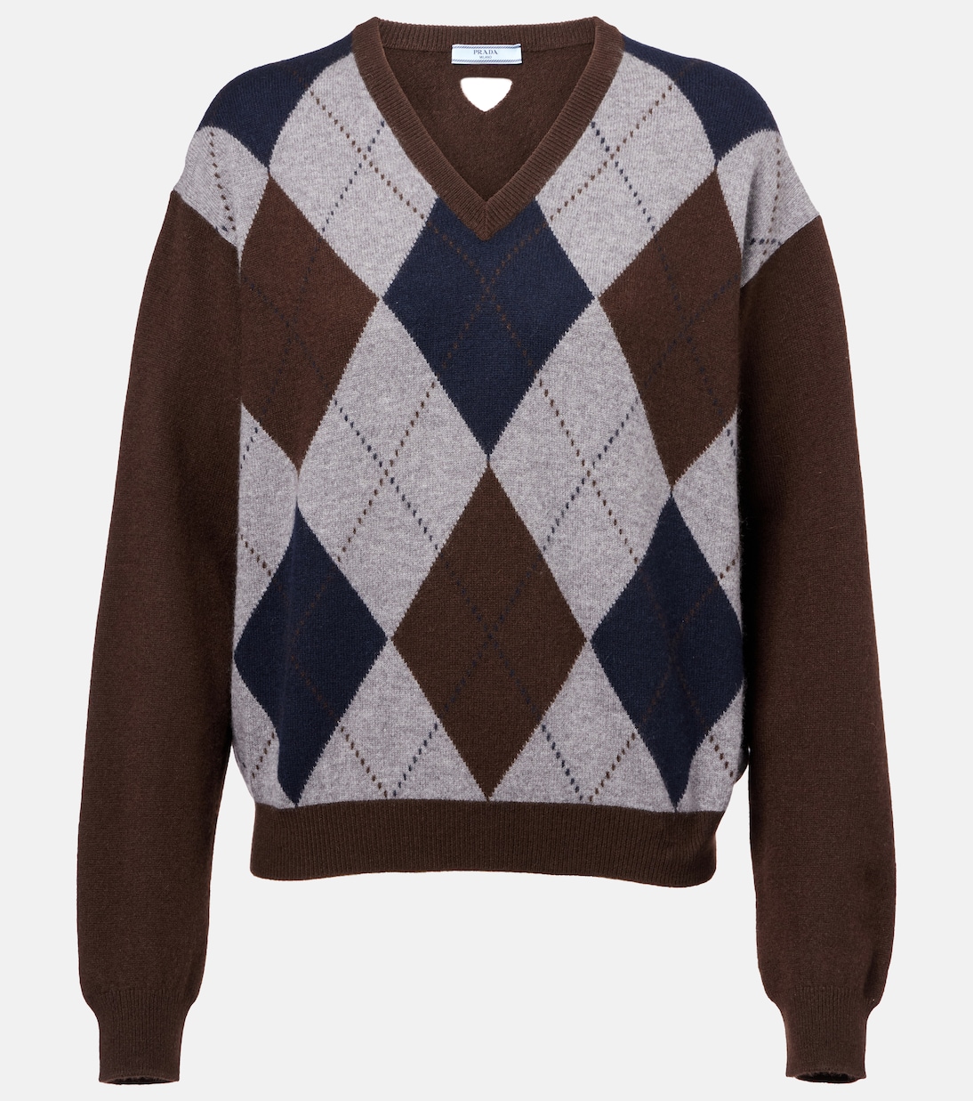 Pullover in jacquard di cashmere | Prada