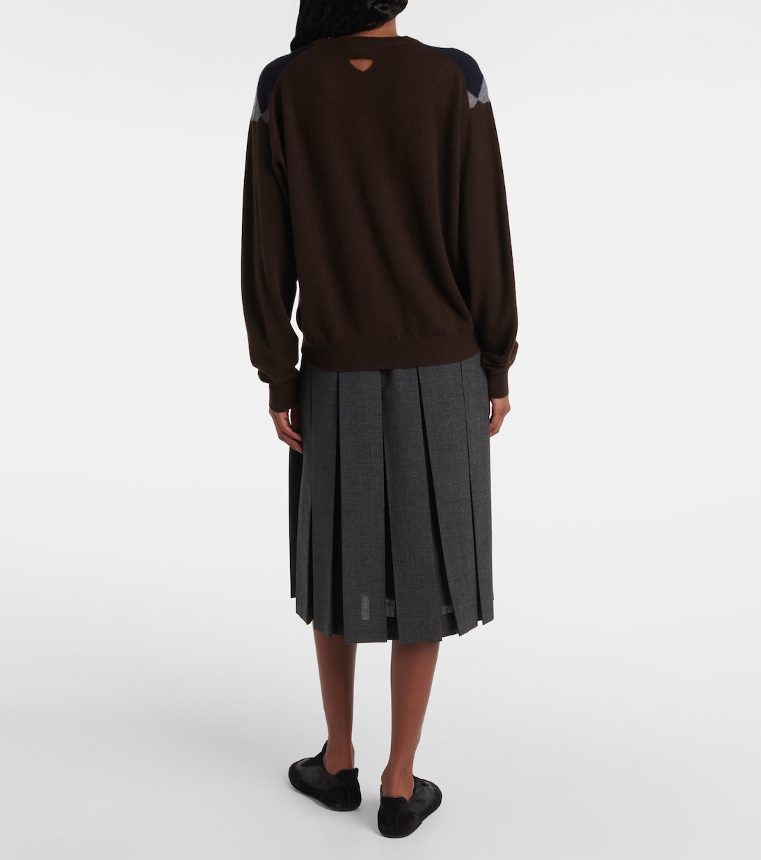 Pullover in jacquard di cashmere | Prada