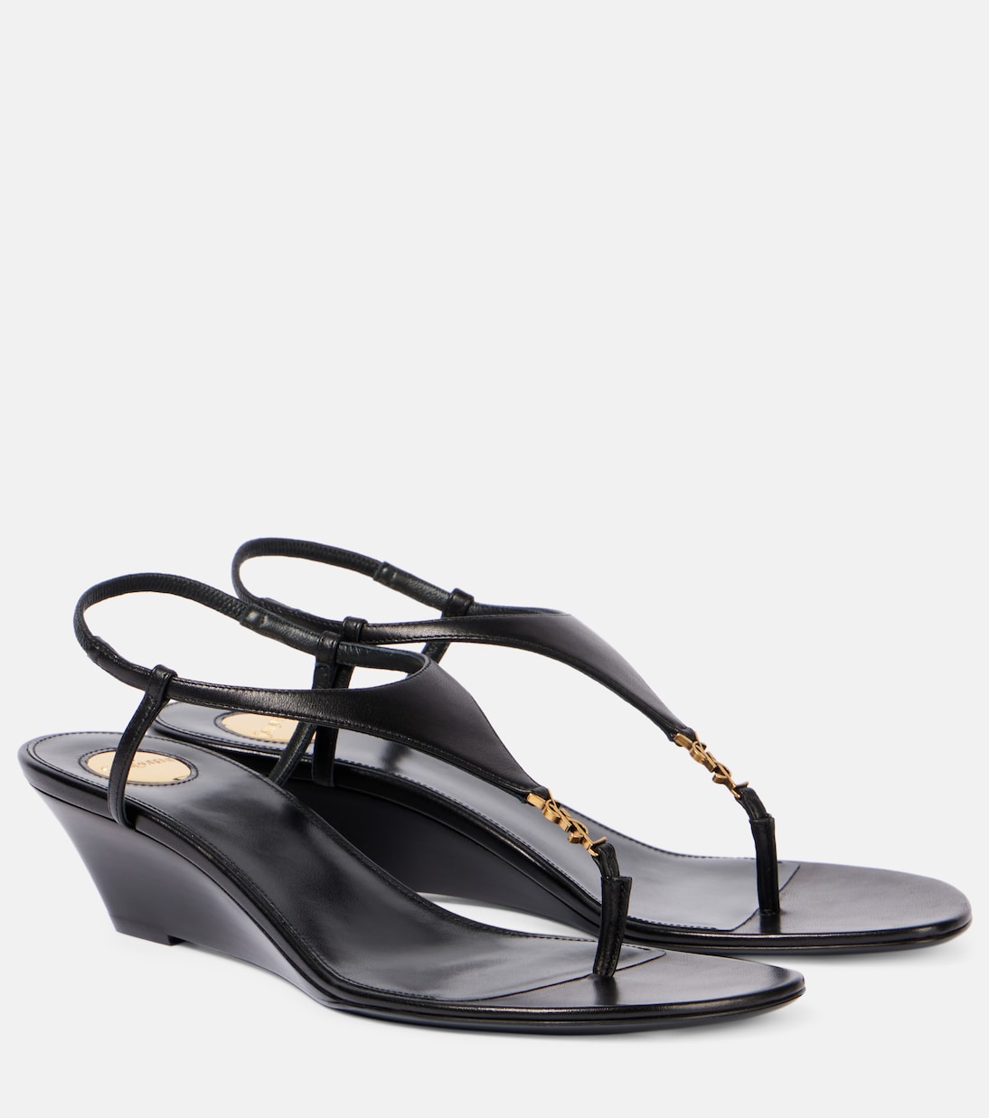 Sandales compensées Cassandre 40 en cuir | Saint Laurent