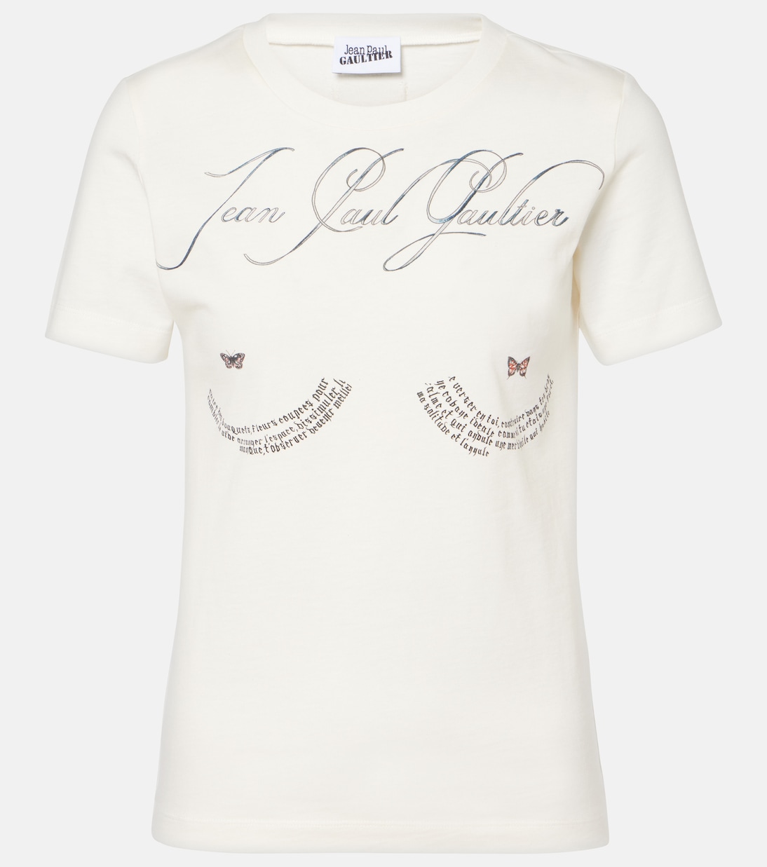 Camiseta en jersey de algodón con logo | Jean Paul Gaultier