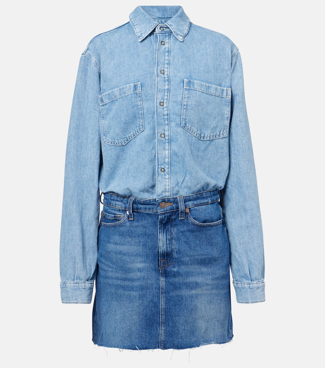 Denim minidress | 7 For All Mankind