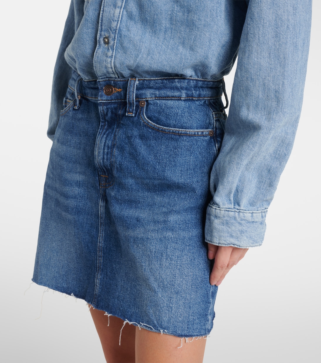 Denim minidress | 7 For All Mankind