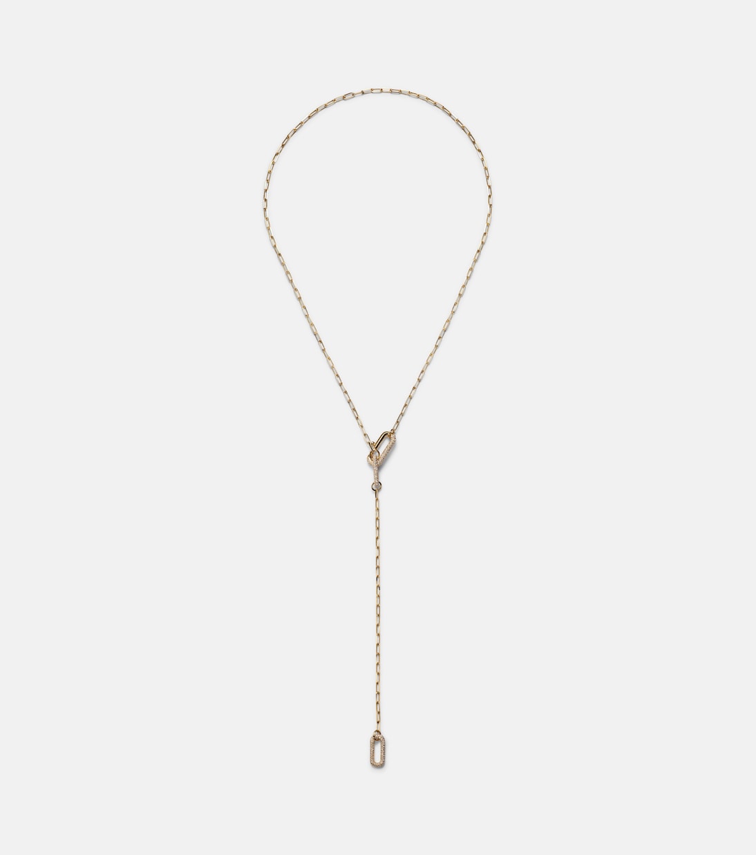 Collana in oro 18kt con diamanti e dettagli a maglie intrecciate - Stile giovane e raffinato