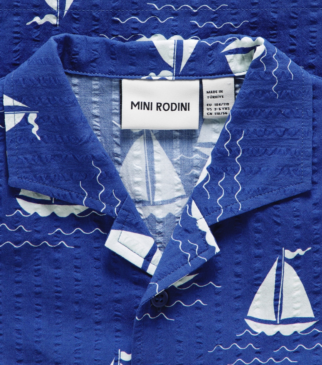 Camisa bowling Sailing Boats de algodón | Mini Rodini