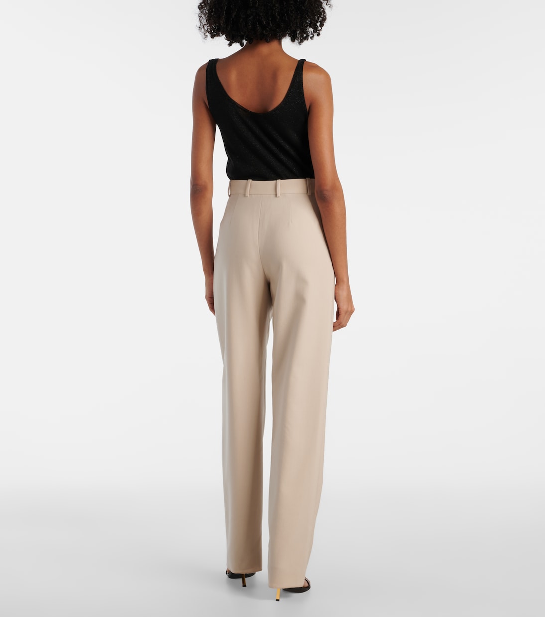 Pantaloni a gamba larga in lana | Saint Laurent