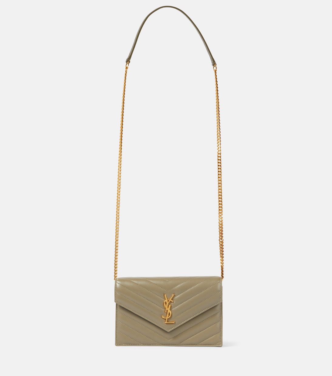 Cassandre Envelope leather wallet on chain | Saint Laurent