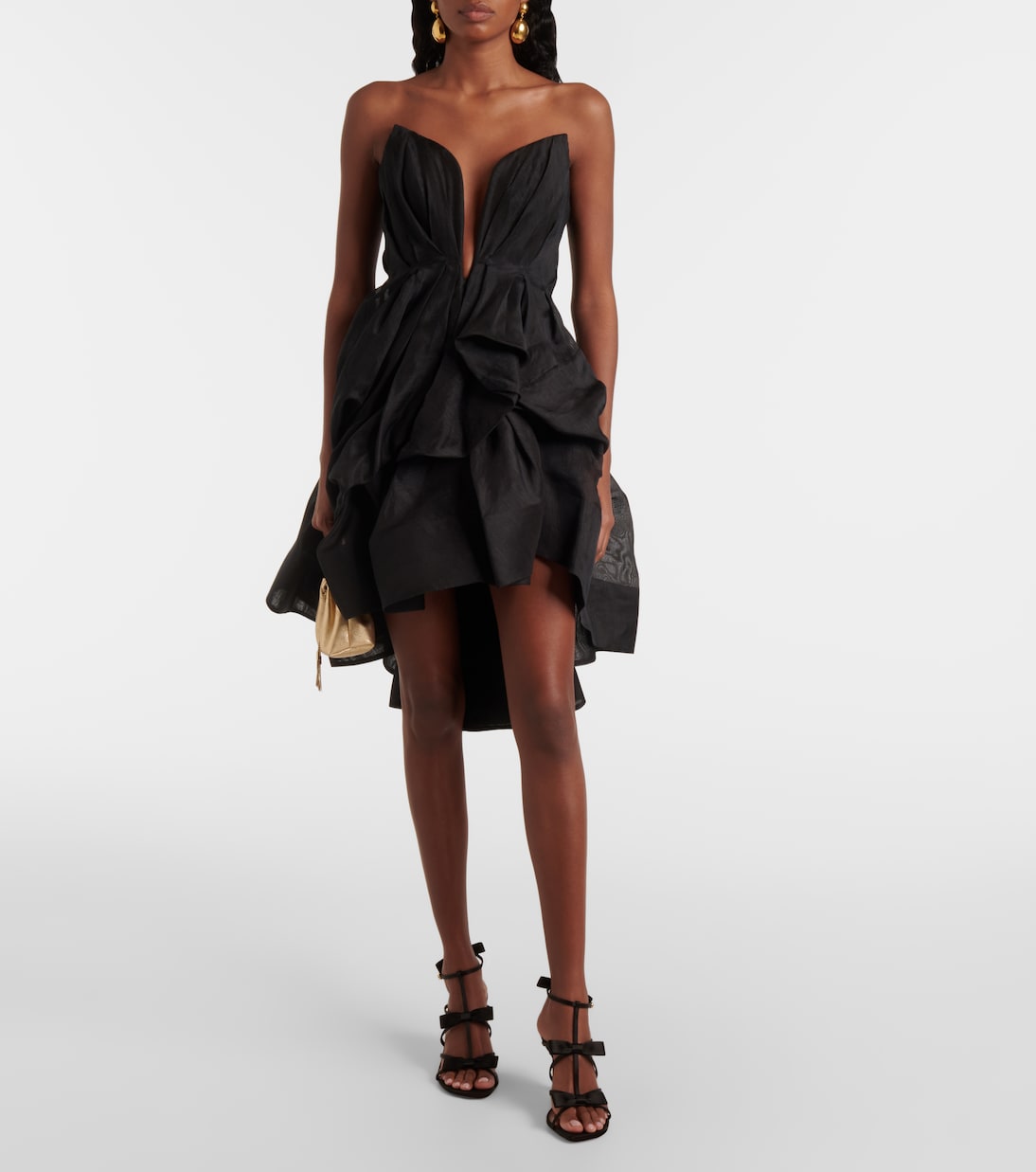 Illuminate draped linen and silk minidress | Zimmermann