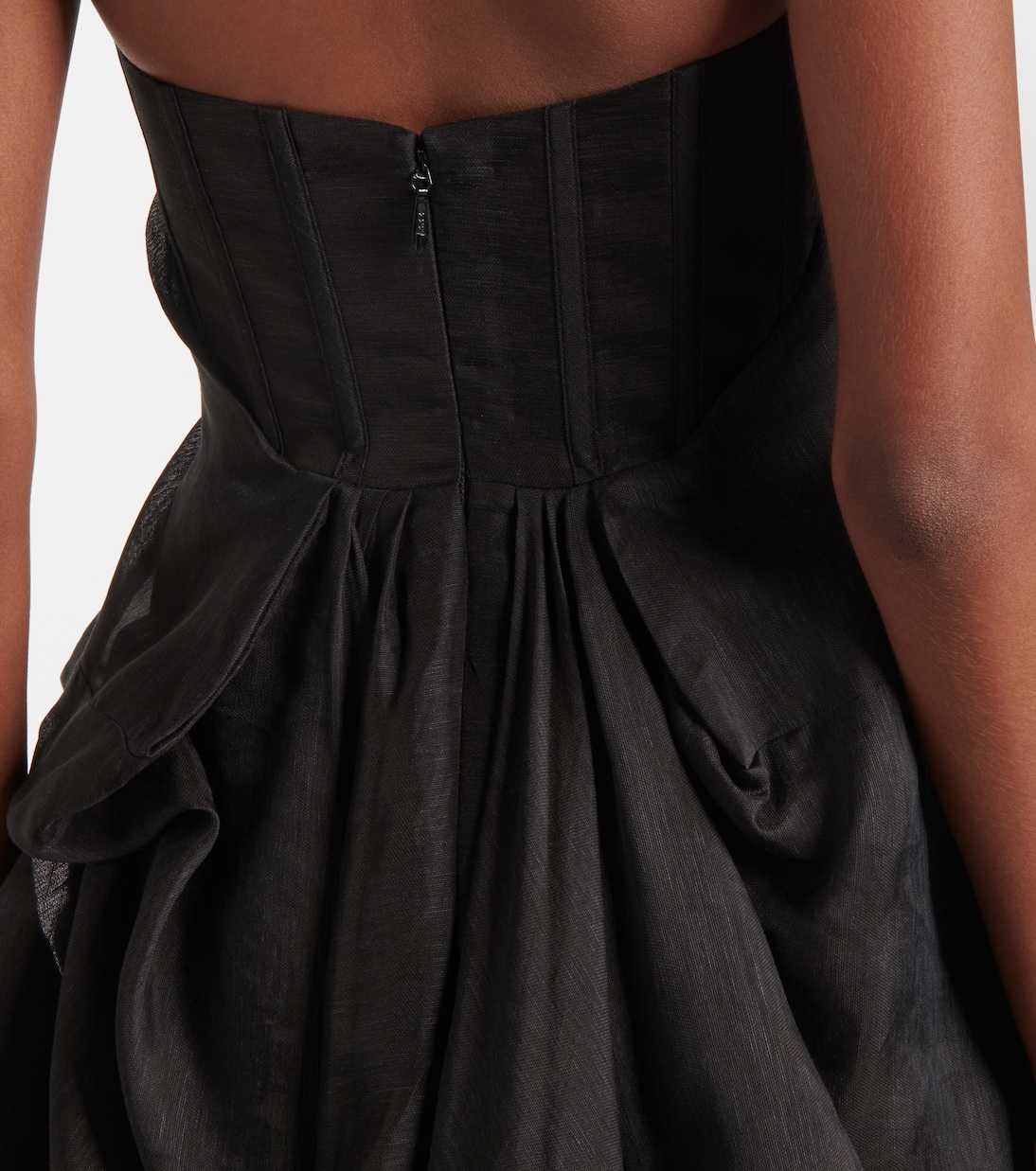 Illuminate draped linen and silk minidress | Zimmermann