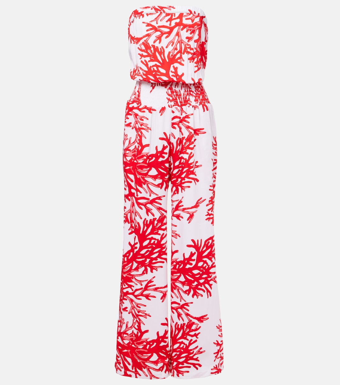 Naomi printed strapless jumpsuit | Melissa Odabash