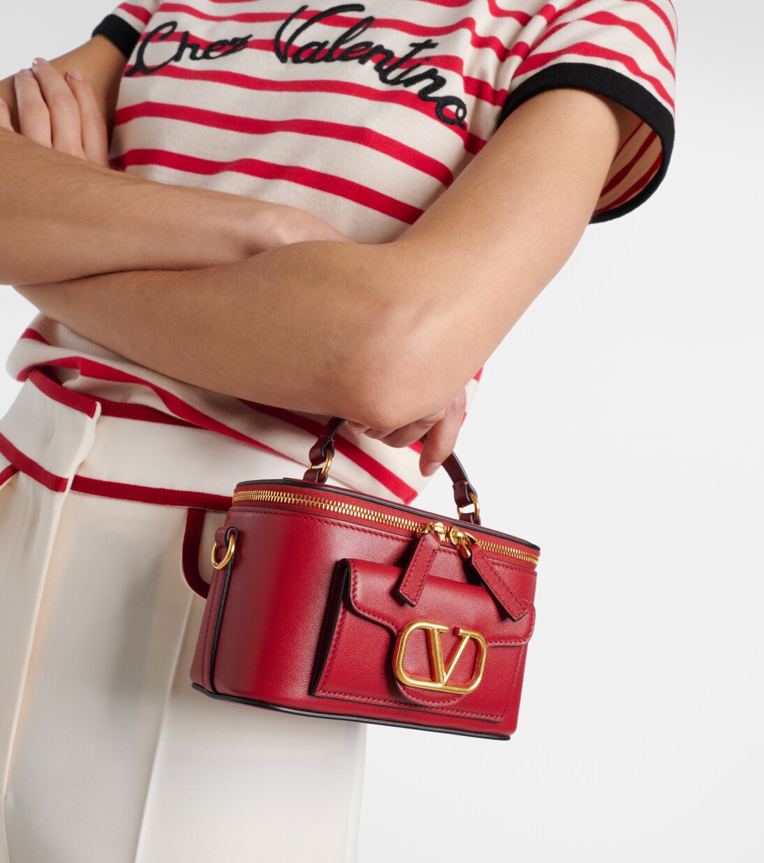 Schultertasche Locò Small aus Leder | Valentino Garavani