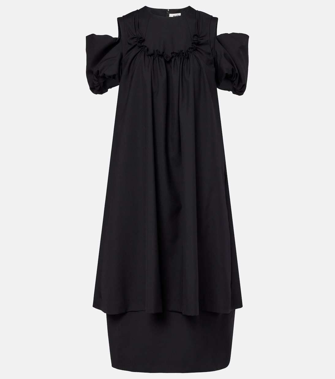 Cutout wool midi dress | Noir Kei Ninomiya