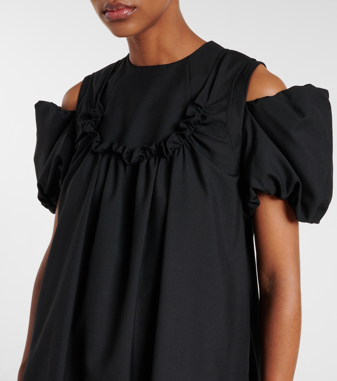 Cutout wool midi dress | Noir Kei Ninomiya