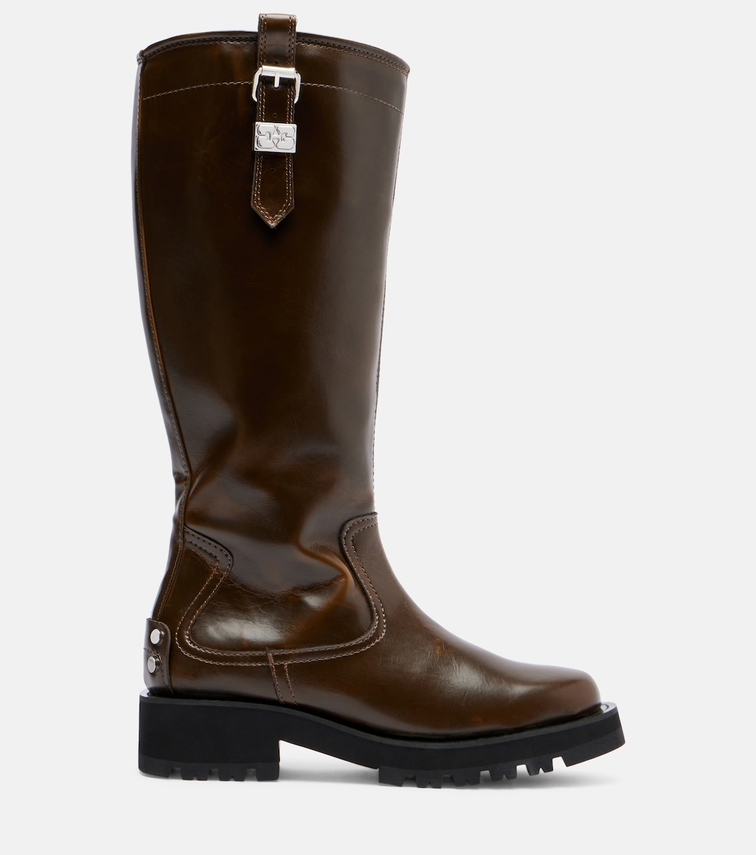 Studs knee-high boots | Ganni