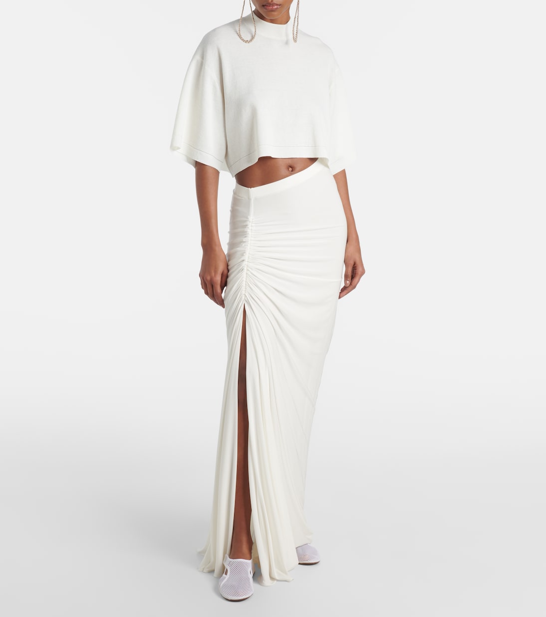 Ballerinas aus Mesh mit Leder | Alaïa