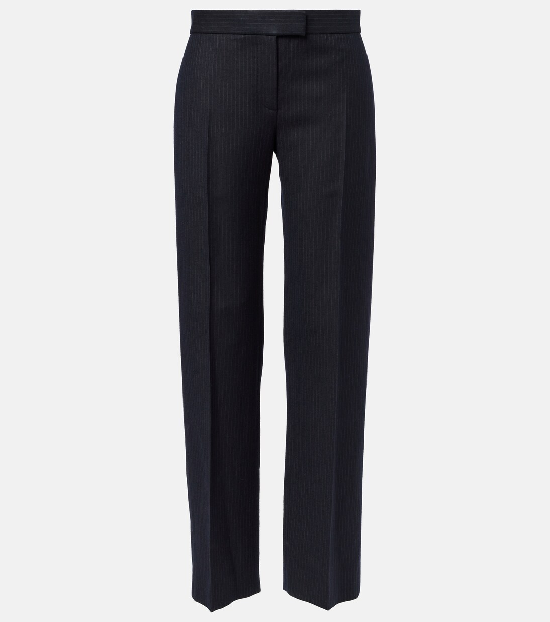 Lenn pinstripe wool-blend straight pants | Khaite