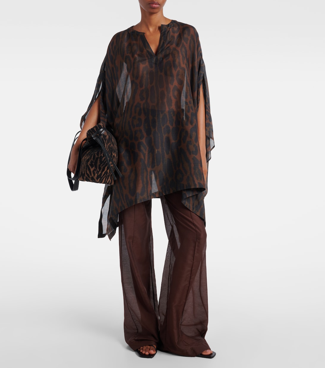 Pantaloni a palazzo in cotone e seta | Tom Ford
