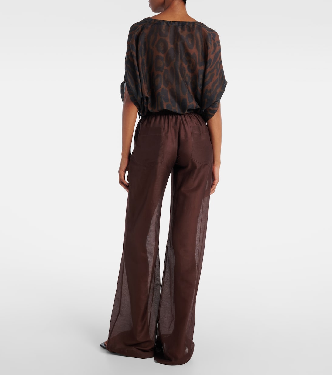 Pantaloni a palazzo in cotone e seta | Tom Ford